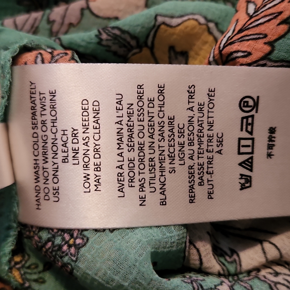 Free People green Long sleeve sheer floral fall Maxi Dress - Picture 12 of 13